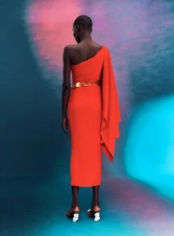 The Lenna Midi Dress In Red 7 The Lenna Midi Dress In Red -Paramount Dresses Store 02 16 SolaceLondon 43 029 v1