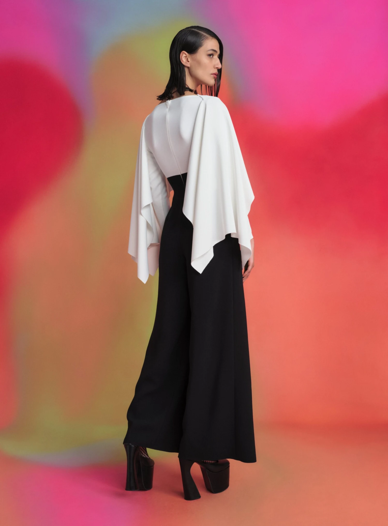 The Lara Jumpsuit In Cream & Black 4 The Lara Jumpsuit In Cream & Black - Image 2