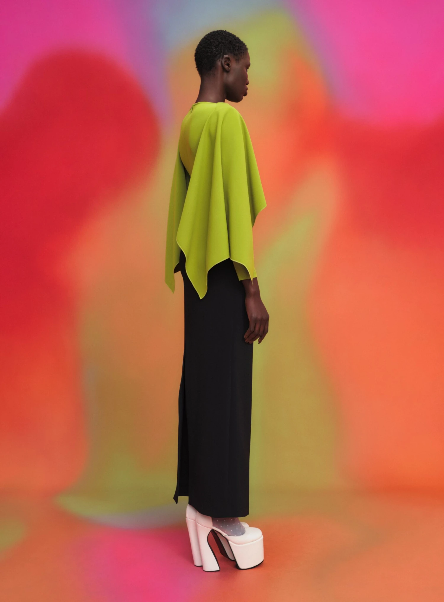The Yael Maxi Dress In Chartreuse & Black 5 The Yael Maxi Dress In Chartreuse & Black - Image 3