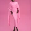 The Tilda Midi Dress In Bubblegum 1 The Tilda Midi Dress In Bubblegum -Paramount Dresses Store 211119 SolaceLondon PF22 Look 35 033 v1