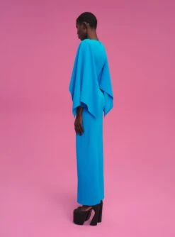 The Yael Maxi Dress In Azure -Paramount Dresses Store 211119 SolaceLondon PF22 Look 38 022 v1