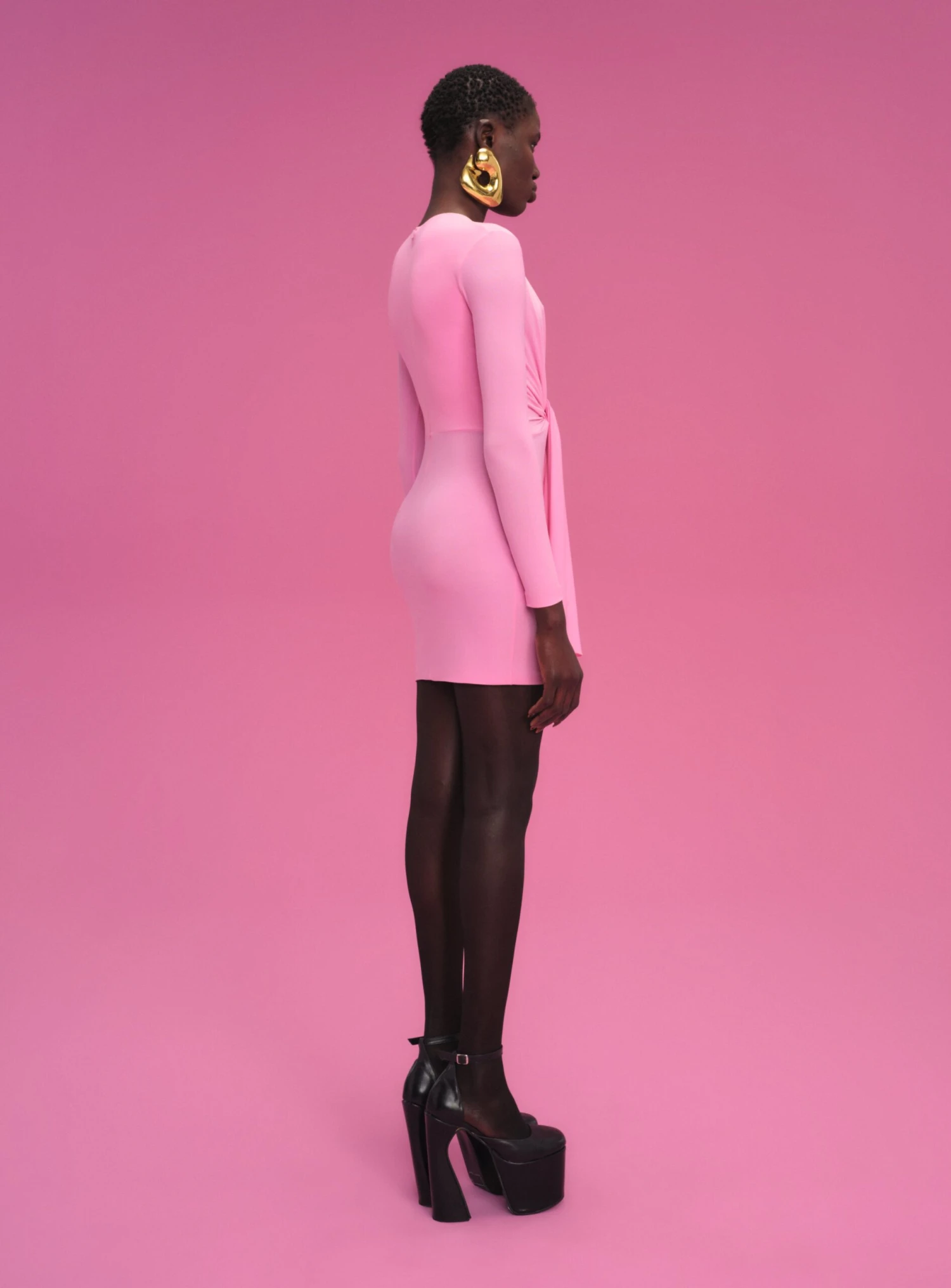 The Renzo Mini Dress In Bubblegum 4 The Renzo Mini Dress In Bubblegum - Image 2