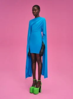 The Leona Mini Dress In Azure