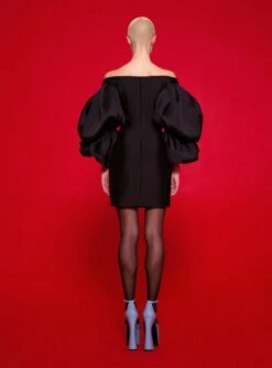 The Lila Mini Dress In Black -Paramount Dresses Store 220120 SolaceLondon FW22 20 050 v1