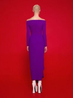 The Lotus Midaxi Dress In Purple -Paramount Dresses Store 220120 SolaceLondon FW22 22 064 v1
