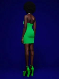 The Kami Mini Dress In Green -Paramount Dresses Store 220121 SolaceLondon FW22 28 039 v1