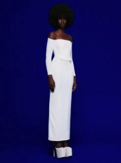 The Kae Maxi Dress In Cream -Paramount Dresses Store 220121 SolaceLondon FW22 36 023 v1