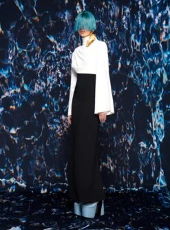 The Lia Maxi Dress In Cream & Black -Paramount Dresses Store 220210 SolaceLondon SS22 12 021 v1