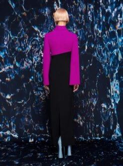 The Lia Maxi Dress In Purple & Black -Paramount Dresses Store 220210 SolaceLondon SS22 17 086 v1