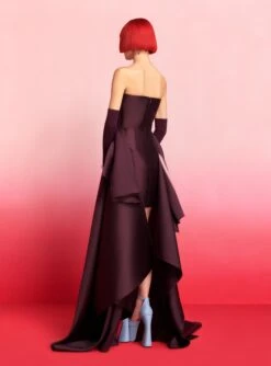 The Sydney Mini Dress In Plum -Paramount Dresses Store 220407 SolaceLondon RS23 09 068 R1