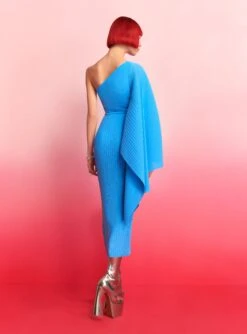 The Lenna Midi Dress In Blue -Paramount Dresses Store 220407 SolaceLondon RS23 14 131 R1
