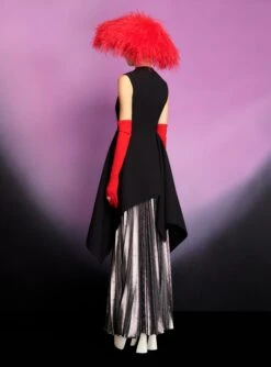 The Henley Skirt In Silver -Paramount Dresses Store 220411 SolaceLondon RS23 47 180 R1