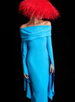 The Arden Maxi Dress In Blue -Paramount Dresses Store 220411 SolaceLondon RS23 60 048