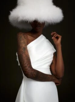 The Alba Maxi Dress In Cream -Paramount Dresses Store 220714 SolaceLondon SS23 09 061 R1