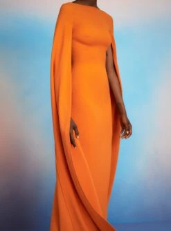 The Sadie Maxi Dress In Apricot 8 The Sadie Maxi Dress In Apricot -Paramount Dresses Store 220714 SolaceLondon SS23 17 040 R1