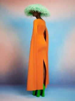 The Sadie Maxi Dress In Apricot 9 The Sadie Maxi Dress In Apricot -Paramount Dresses Store 220714 SolaceLondon SS23 17 046 R1