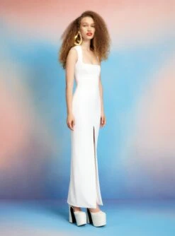The Sofia Maxi Dress In Cream -Paramount Dresses Store 220715 SolaceLondon SS23 23 035 R1