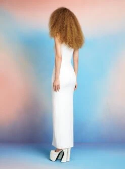 The Sofia Maxi Dress In Cream -Paramount Dresses Store 220715 SolaceLondon SS23 23 123 R1