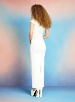 The Selia Maxi Dress In Cream -Paramount Dresses Store 220715 SolaceLondon SS23 30 099 R1