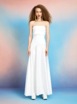 The Ava Maxi Dress In Cream -Paramount Dresses Store 220715 SolaceLondon SS23 32 058 R1