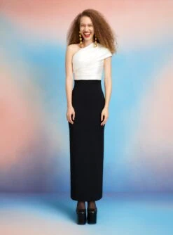 The Selia Maxi Dress In Cream & Black 11 The Selia Maxi Dress In Cream & Black -Paramount Dresses Store 220715 SolaceLondon SS23 34 002 R1