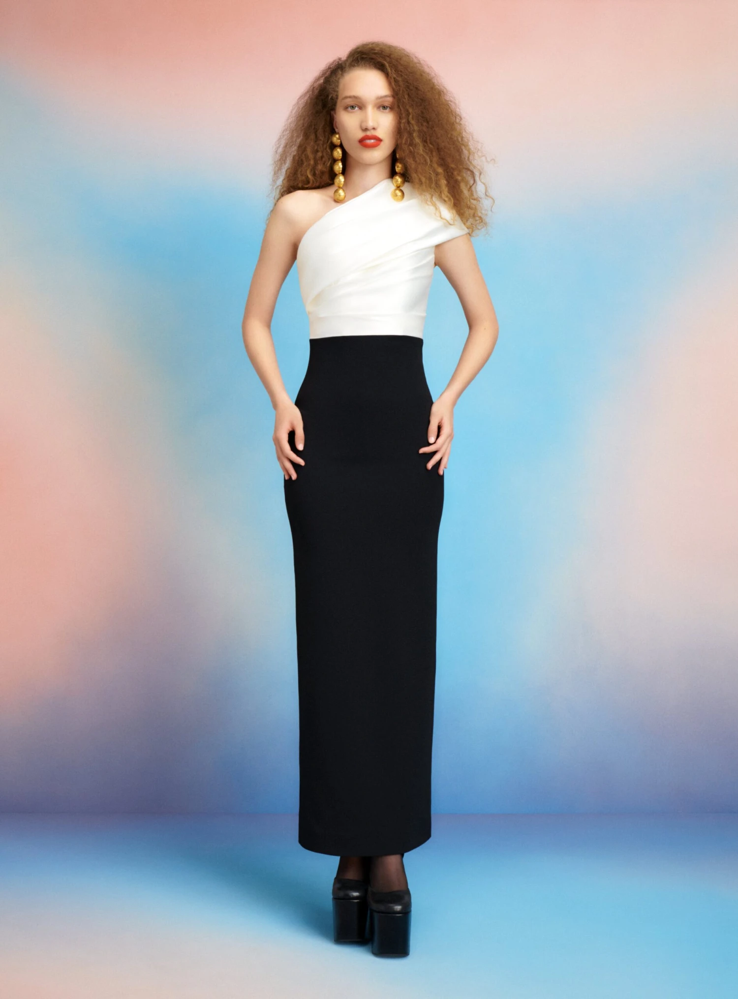 The Selia Maxi Dress In Cream & Black 4 The Selia Maxi Dress In Cream & Black - Image 2