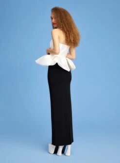 The Maddison Maxi Dress In Cream & Black -Paramount Dresses Store 220718 SolaceLondon SS23 39 152 R1