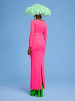 The Sabina Maxi Dress In Ultra Pink -Paramount Dresses Store 220718 SolaceLondon SS23 45 084 R1