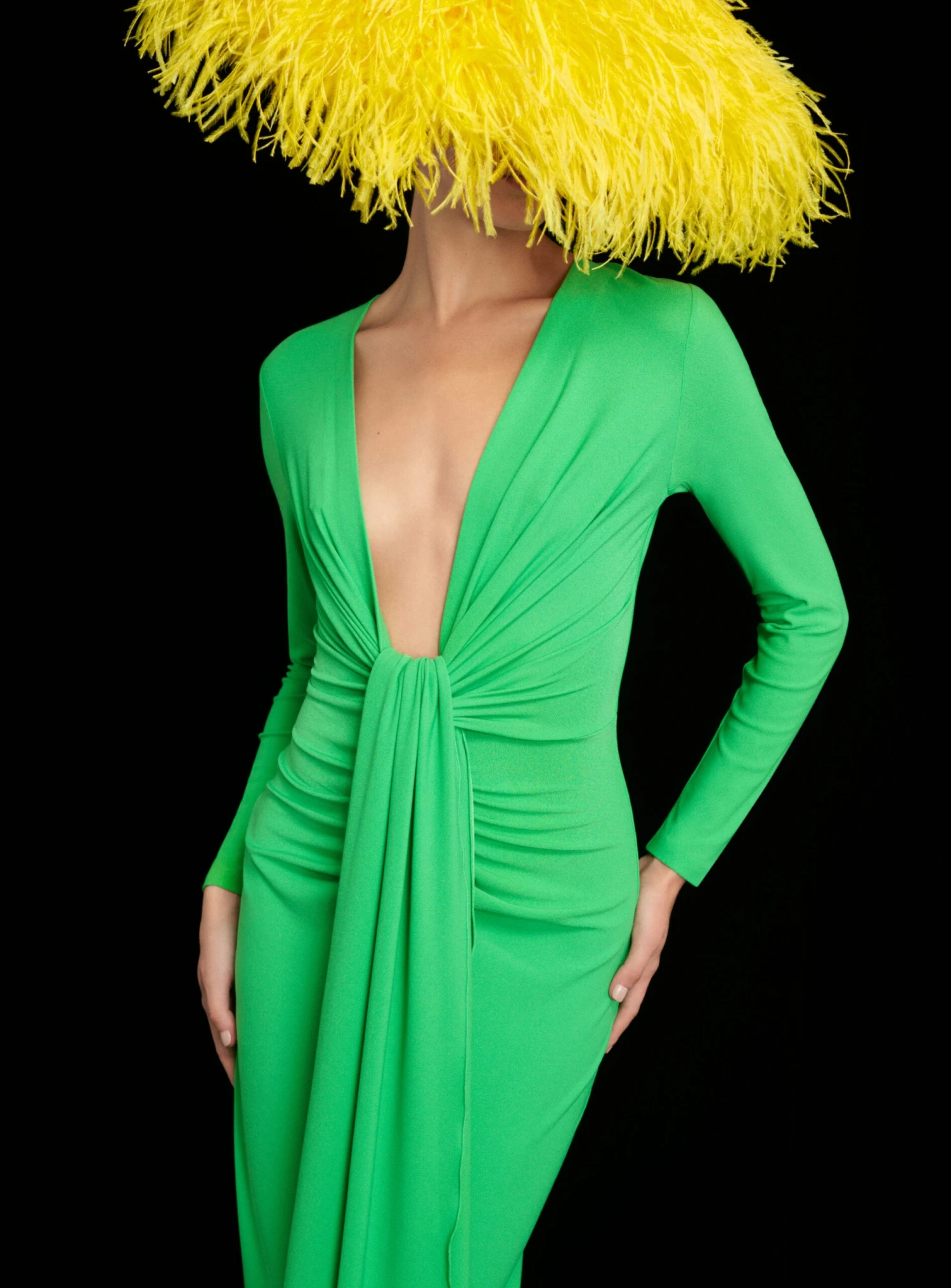 The Lorena Midi Dress In Bright Green 4 The Lorena Midi Dress In Bright Green - Image 2