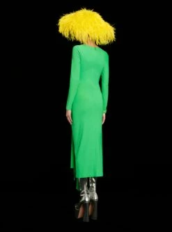 The Lorena Midi Dress In Bright Green 7 The Lorena Midi Dress In Bright Green -Paramount Dresses Store 220915 SolaceLondon RS23 19 049