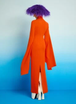 The Layla Maxi Dress In Orange -Paramount Dresses Store 221014 SolaceLondon RS23 12 124 R1