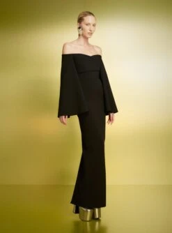 The Eliana Maxi Dress In Black -Paramount Dresses Store 221020 SolaceLondon PF23 24 051 R1