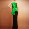 The Zuri Maxi Dress In Bright Green And Black -Paramount Dresses Store 221021 SolaceLondon PF23 27 007 R1