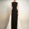 The Flor Maxi Dress In Black And Cream -Paramount Dresses Store 221021 SolaceLondon PF23 39 008 R1