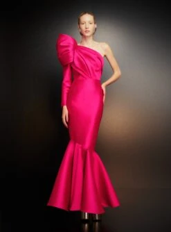 The Heyam Maxi Dress In Cerise -Paramount Dresses Store 221024 SolaceLondon PF23 43 063 R1
