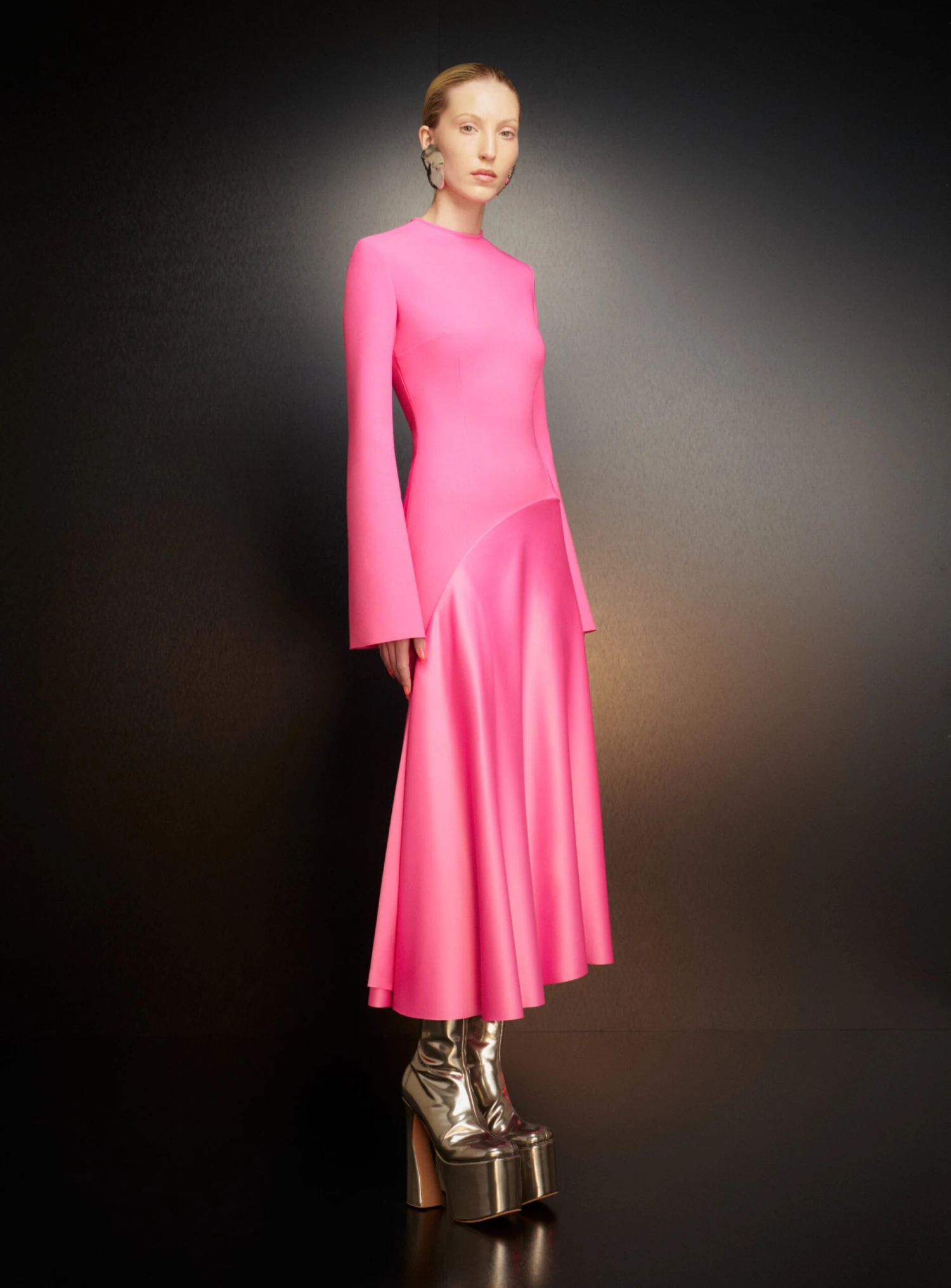 The Gaia Midi Dress In Pink 4 The Gaia Midi Dress In Pink - Image 2