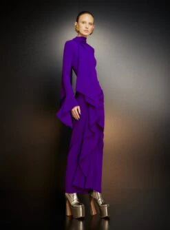 The Nella Maxi Dress In Amethyst -Paramount Dresses Store 221024 SolaceLondon PF23 52 062 R1