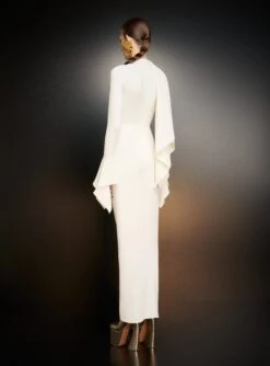 The Nella Maxi Dress In Cream -Paramount Dresses Store 221024 SolaceLondon PF23 56 094 R1