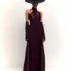 The Rumi Maxi Dress In Plum -Paramount Dresses Store 230309 SolaceLondon RS23 04 006 R1