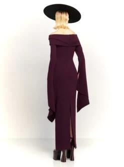 The Arden Maxi Dress In Plum -Paramount Dresses Store 230309 SolaceLondon RS23 05 143 R1