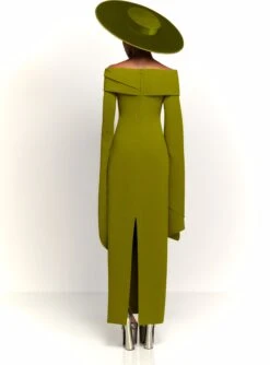 The Arden Maxi Dress In Sweet Pea Green -Paramount Dresses Store 230309 SolaceLondon RS23 06 054 R1