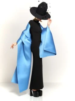 The Lyana Maxi Dress In Black And Bluebell -Paramount Dresses Store 230309 SolaceLondon RS23 07 139 R1