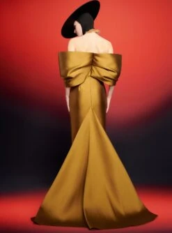 The Delphina Maxi Dress In Gold -Paramount Dresses Store 230309 SolaceLondon RS23 11 140 R1