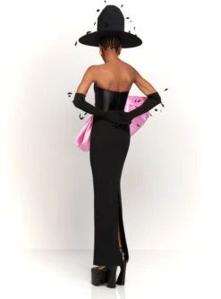 The Maeve Maxi Dress In Black And Blush -Paramount Dresses Store 230309 SolaceLondon RS23 24 151 R1