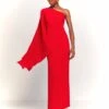 The Lillia Maxi Dress In Red -Paramount Dresses Store 230309 SolaceLondon RS23 26 010 R1