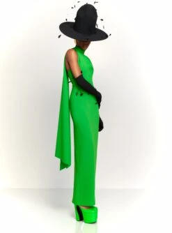 The Demi Maxi Dress In Bright Green -Paramount Dresses Store 230309 SolaceLondon RS23 28 087 R1