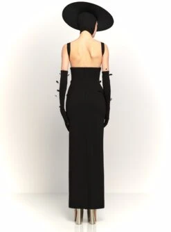 The Joni Maxi Dress In Black -Paramount Dresses Store 230309 SolaceLondon RS23 36 070 R1