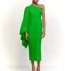 The Lenna Midi Dress In Bright Green -Paramount Dresses Store 230309 SolaceLondon RS23 40 031 R1