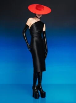 The Orla Midi Dress In Black -Paramount Dresses Store 230309 SolaceLondon RS23 47 049 R1