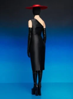 The Orla Midi Dress In Black -Paramount Dresses Store 230309 SolaceLondon RS23 47 126 R1